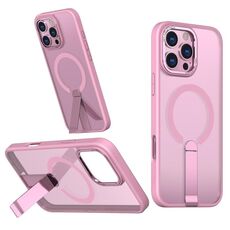 Per iPhone 16 Pro Max Star Shine Series TPU + PC MagSafe Custodia per telefono con supporto pieghevole (rosa)