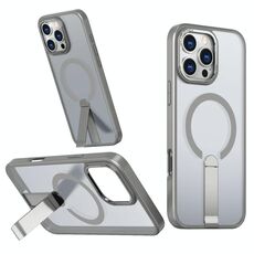 Per iPhone 16 Pro Max Star Shine Series TPU + PC MagSafe Custodia per telefono con supporto pieghevole (grigio)