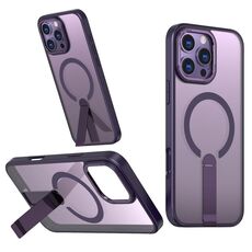Per iPhone 16 Pro Max Star Shine Series TPU + PC MagSafe Custodia per telefono con supporto pieghevole (viola)