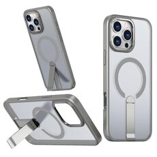 Per iPhone 16 Pro Star Shine Series TPU + PC MagSafe Custodia per telefono con supporto pieghevole (grigio)