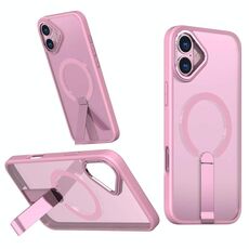 Per iPhone 16 Star Shine Series TPU + PC MagSafe Custodia per telefono con supporto pieghevole (rosa)