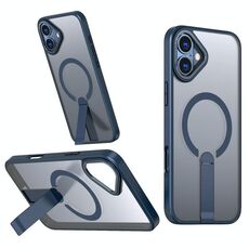 Per iPhone 16 Star Shine Series TPU + PC MagSafe Custodia per telefono con supporto pieghevole (blu navy)