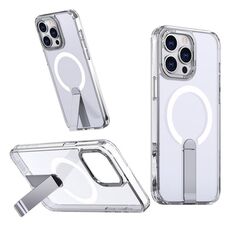 Per iPhone 15 Pro Max Star Shine Series TPU + PC MagSafe Custodia per telefono con supporto pieghevole (trasparente)