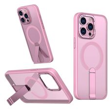 Per iPhone 15 Pro Max Star Shine Series TPU + PC MagSafe Custodia per telefono con supporto pieghevole (rosa)