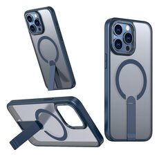 Per iPhone 15 Pro Max Star Shine Series TPU + PC MagSafe Custodia per telefono con supporto pieghevole (blu navy)