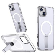 Per iPhone 14 Plus Star Shine Series TPU + PC MagSafe Custodia per telefono con supporto pieghevole (trasparente)