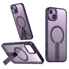 Per iPhone 14 Plus Star Shine Series TPU + PC MagSafe Custodia per telefono con supporto pieghevole (viola)