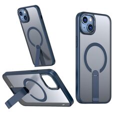 Per iPhone 15 Plus Star Shine Series TPU + PC MagSafe Custodia per telefono con supporto pieghevole (blu navy)