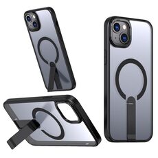 Per iPhone 15 Plus Star Shine Series TPU + PC MagSafe Custodia per telefono con supporto pieghevole (nero)