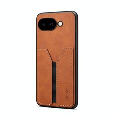 Per Google Pixel 9a Denior D07 DV Custodia per telefono con slot per schede elastico PU Back Cover (marrone)