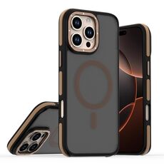 Per iPhone 16 Pro Max Custodia per telefono MagSafe Dual-Color Skin Feel (Bronzo nero)