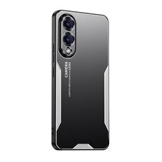 Per Samsung Galaxy S25 Edge 5G Blade Series TPU Hybrid Metal Phone Case (Argento)