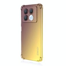Per Infinix Note 40 Pro 4G ENKAY Hat-Prince Gradient Airbag TPU Custodia per telefono (oro viola)