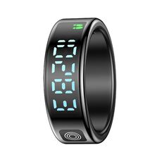 SR08 TAGLIA 8 Smart Ring, supporta il controllo dei gesti delle mani/monitoraggio della salute/modalità sportive multiple (nero)