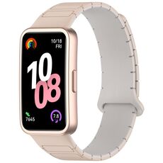 Per Huawei Watch Band 10/10 NFC I-Shaped Magnetico Silicone Watch Band (Bianco Tè al Latte)