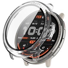 Per Amazfit Active 2 A2437 Custodia protettiva per orologio PC integrata con pellicola temperata (colore trasparente)