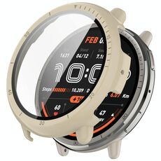 Per Amazfit Active 2 A2437 Custodia protettiva per orologio PC integrata con pellicola temperata (bianco avorio)