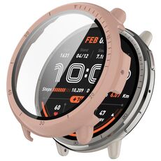 Per Amazfit Active 2 A2437 Custodia protettiva per orologio PC integrata con pellicola temperata (rosa ciliegia)
