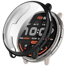 Per Amazfit Active 2 A2437 Custodia protettiva per orologio in TPU elettrolitico a copertura totale (nero)