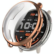 Per Amazfit Active 2 A2437 Custodia protettiva per orologio in TPU elettrolitico a copertura totale (oro rosa)