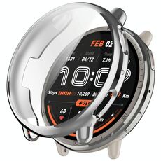 Per Amazfit Active 2 A2437 Custodia protettiva per orologio in TPU elettrolitico a copertura totale (argento)