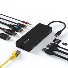 Blueendless Type-C Gigabit Ethernet Port HUB multischermo con display diverso, porta: HDMI x 2 + DP
