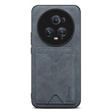 Per Honor Magic5 Ultimate Denior Custodia per telefono con supporto per slot per schede con cover posteriore in PU (grigio)