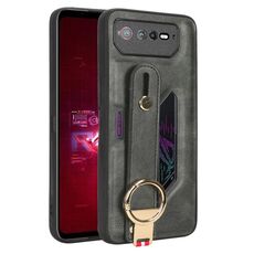 Per Asus ROG Phone 6 / ROG6 Custodia posteriore in pelle con cinturino (verde)