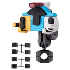 MOTOSLG Crab Supporto per morsetto per telefono moto O-Type Supporto per specchietto retrovisore con blocco antifurto (giallo blu bianco)