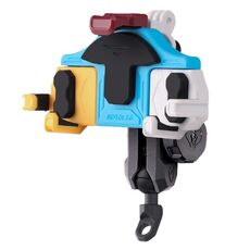 MOTOSLG Supporto per morsetto per telefono moto granchio Supporto per specchietto retrovisore tipo L con blocco antifurto (giallo blu bianco)