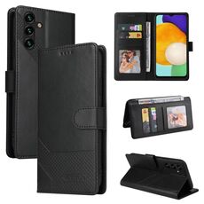 Custodia in pelle magnetica per Samsung Galaxy A54 5G GQUTROBE Skin Feel (nera)