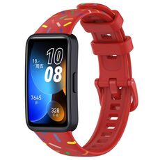 Per Huawei Band 8 Sports Rainbow Dots Cinturino in silicone (rosso)