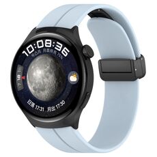 Per Huawei Watch 4 / Watch 4 Pro cinturino in silicone con fibbia pieghevole (azzurro)