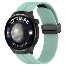 Per Huawei Watch 4 / Watch 4 Pro Cinturino in silicone con fibbia pieghevole (verde acqua)