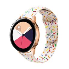 Per Garmin Venu / SQ / SQ2 / Venu 2 Plus Cinturino sportivo in silicone con punti arcobaleno da 20 mm (albicocca)