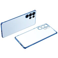 Per Samsung Galaxy S23 Ultra 5G SULADA Custodia per telefono in TPU satinato galvanico (blu)