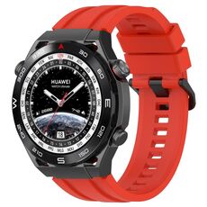 Per Huawei Watch Ultimate Long & Short Sports Set di cinturini in silicone tinta unita (rosso)