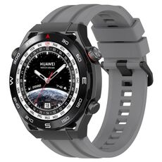 Per Huawei Watch Ultimate Long & Short Sports Set di cinturini in silicone tinta unita (grigio)