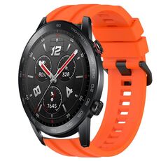 Per Huawei Watch GT3 Pro 46mm Set di cinturini sportivi in silicone tinta unita lunghi e corti (arancione)