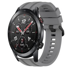 Per Huawei Watch GT3 Pro 46mm Set di cinturini sportivi in silicone tinta unita lunghi e corti (grigio)
