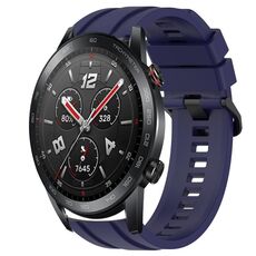 Per Huawei Watch GT3 Pro 46mm Set di cinturini sportivi in silicone tinta unita lunghi e corti (blu notte)