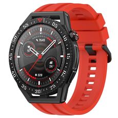 Per Huawei Watch GT3 SE Set di cinturini sportivi in silicone tinta unita lunghi e corti (rosso)