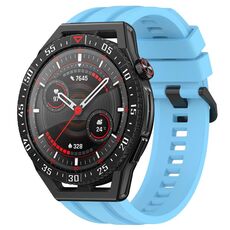 Per Huawei Watch GT3 SE Set di cinturini sportivi in silicone tinta unita lunghi e corti (blu cielo)