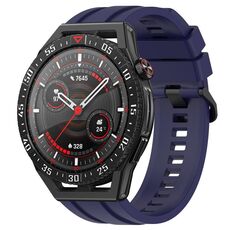 Per Huawei Watch GT3 SE Set di cinturini sportivi in silicone tinta unita lunghi e corti (blu notte)