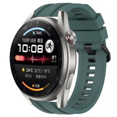 Per Huawei Watch 3 Pro New Long & Short Sports Set di cinturini in silicone tinta unita (verde oliva)