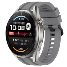 Per Huawei Watch 3 Pro New Long & Short Sports Set di cinturini in silicone tinta unita (grigio)