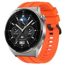 Per Huawei Watch 3 Pro Long & Short Sports Set di cinturini in silicone tinta unita (arancione)