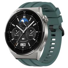Per Huawei Watch 3 Pro Long & Short Sports Set di cinturini in silicone tinta unita (verde oliva)