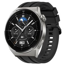 Per Huawei Watch 3 Pro Long & Short Sports Set di cinturini in silicone tinta unita (nero)