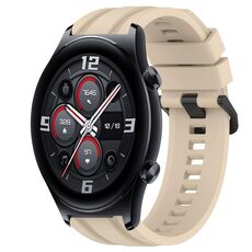 Per Huawei Watch 3 Set di cinturini sportivi in silicone tinta unita lunghi e corti (cachi)